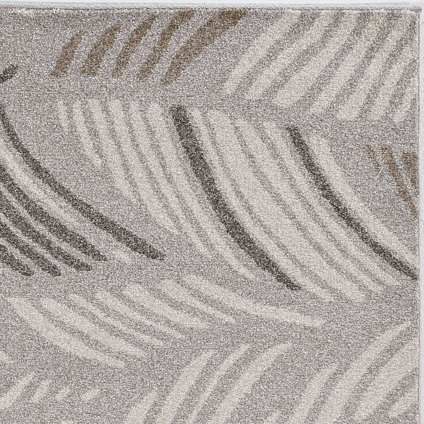 5' X 8' Grey Feather Brushstrokes Area Rug