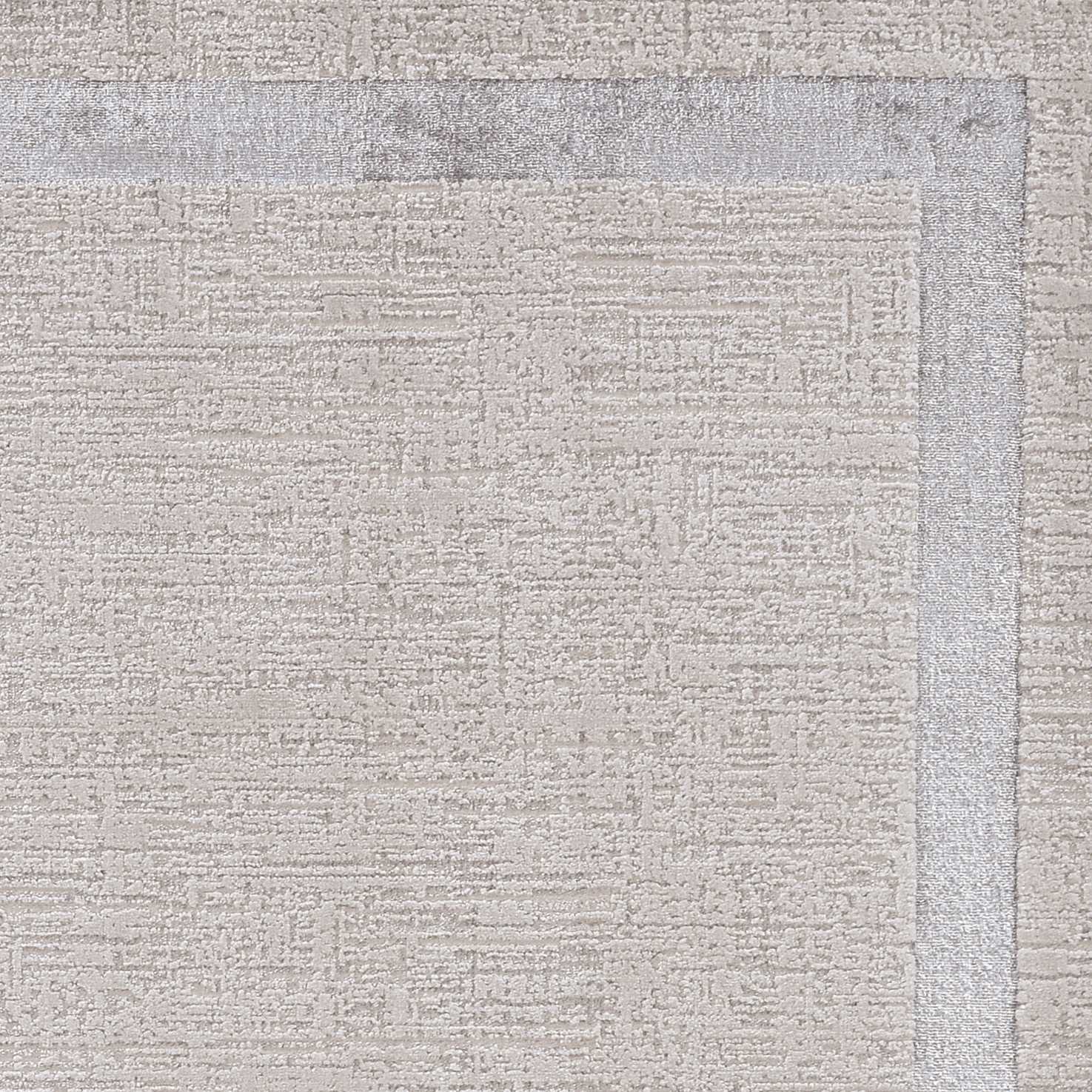 7'X10' Ivory Silver Machine Woven Bordered Indoor Area Rug