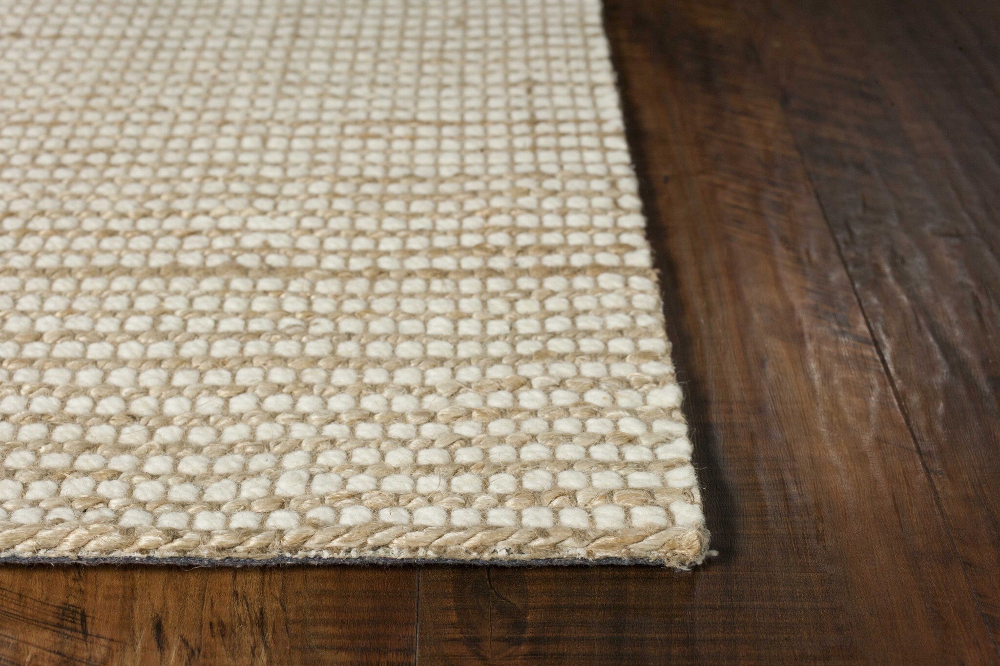 8'X11' Ivory Hand Woven Wool And Jute Indoor Area Rug