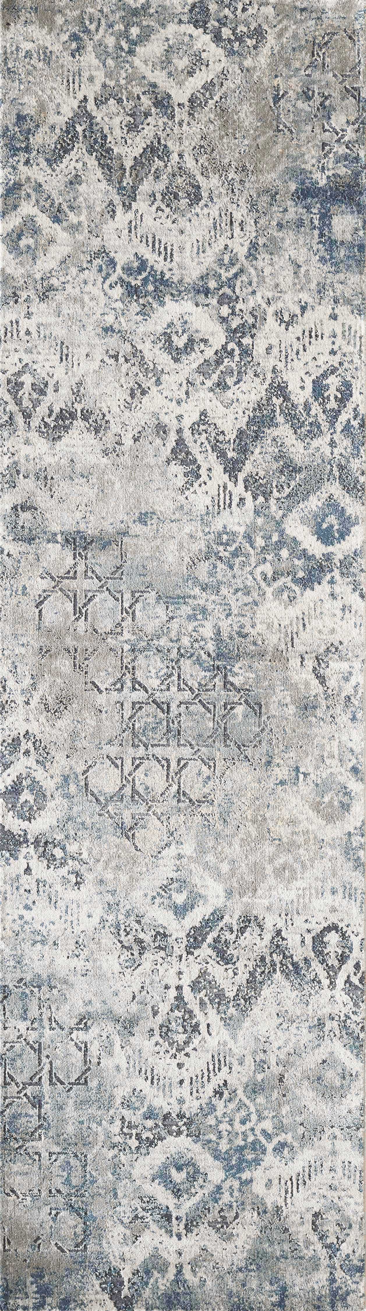 5'X8' Teal Machine Woven Distressed Traditional Indoor Area Rug