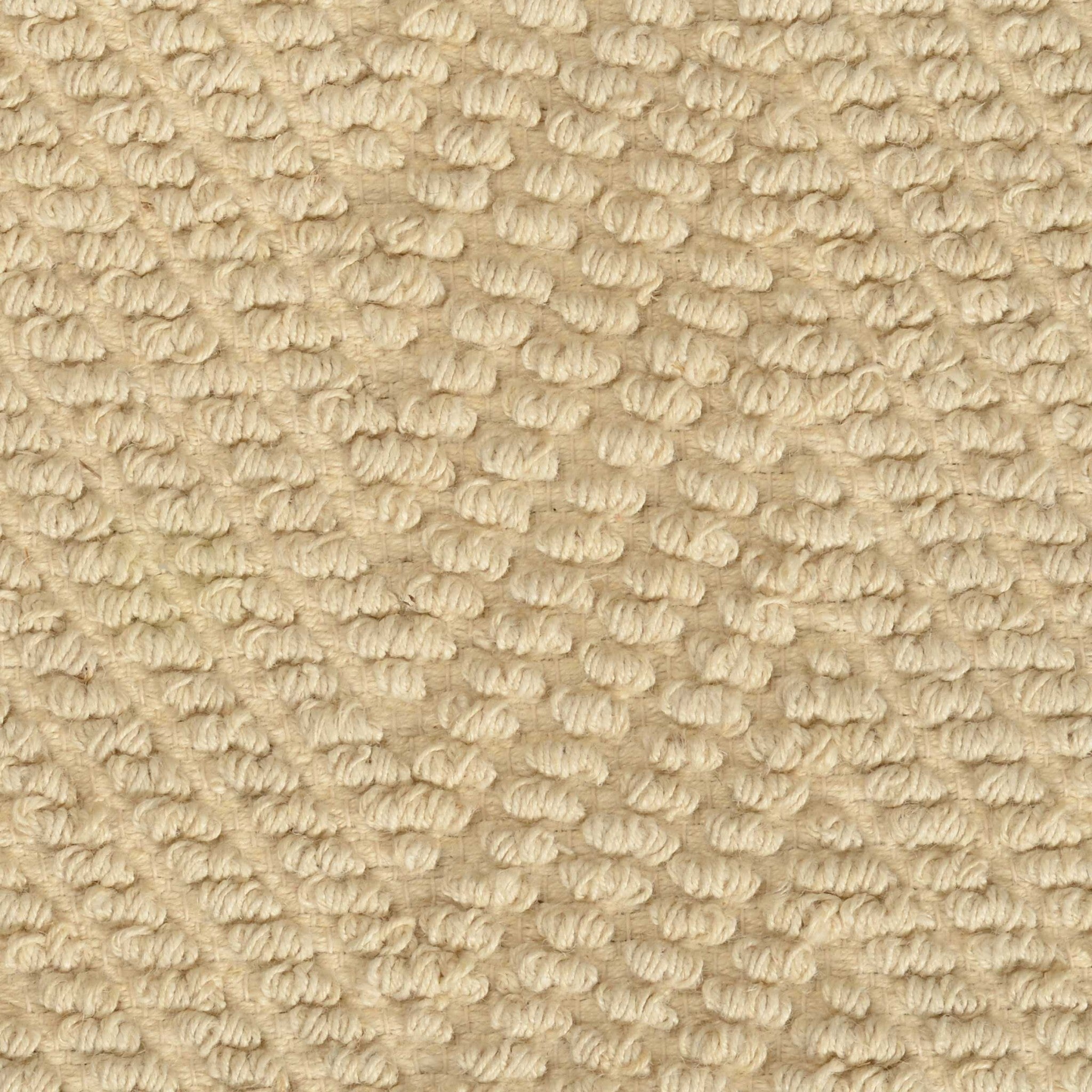6' X 9' Ivory Plain Herringbone Woven Jute Indoor Area Rug