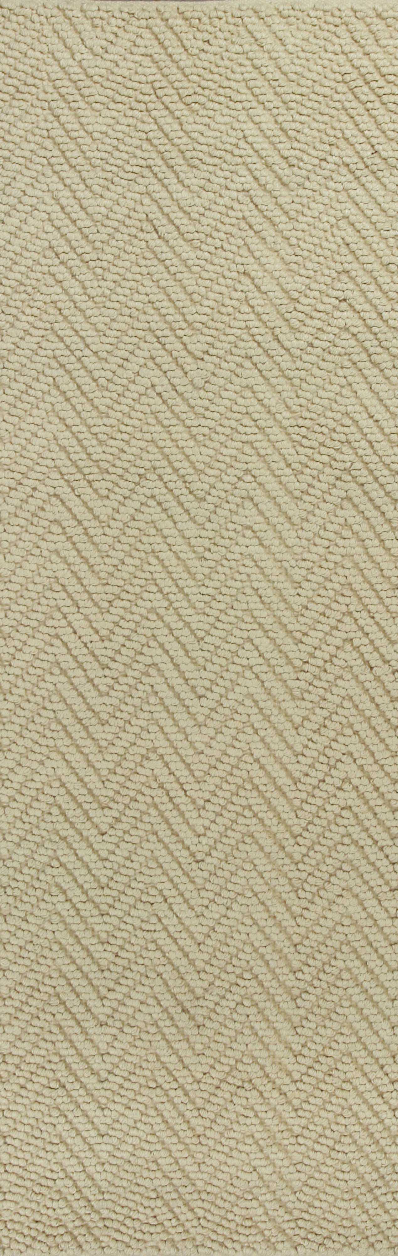 6' X 9' Ivory Plain Herringbone Woven Jute Indoor Area Rug