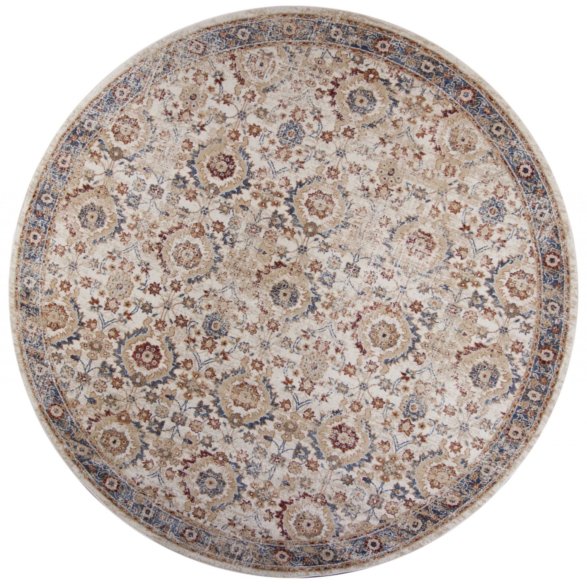 3' X 5' Ivory Vintage Traditional Area Rug