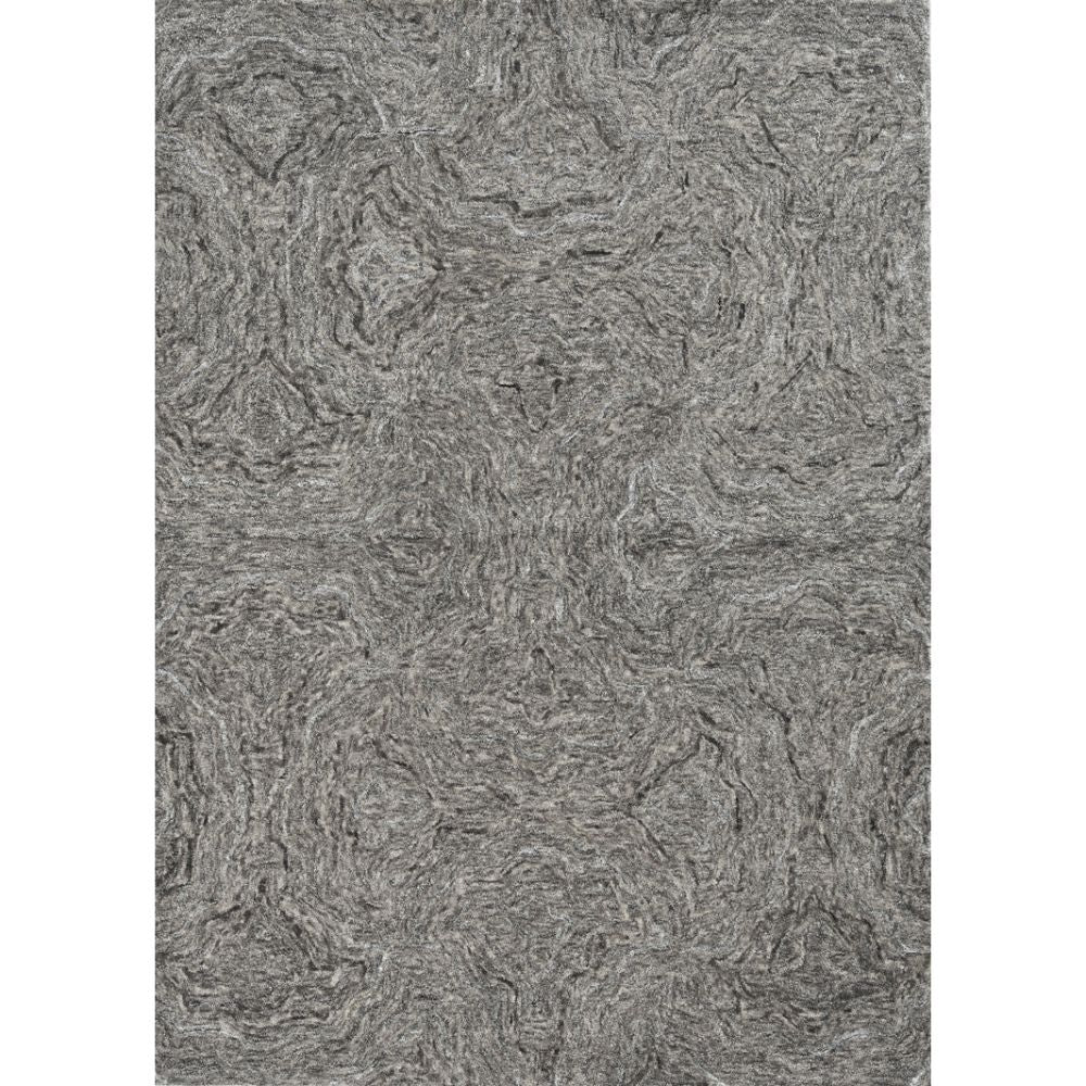 8'X10' Grey Hand Tufted Abstract Indoor Area Rug