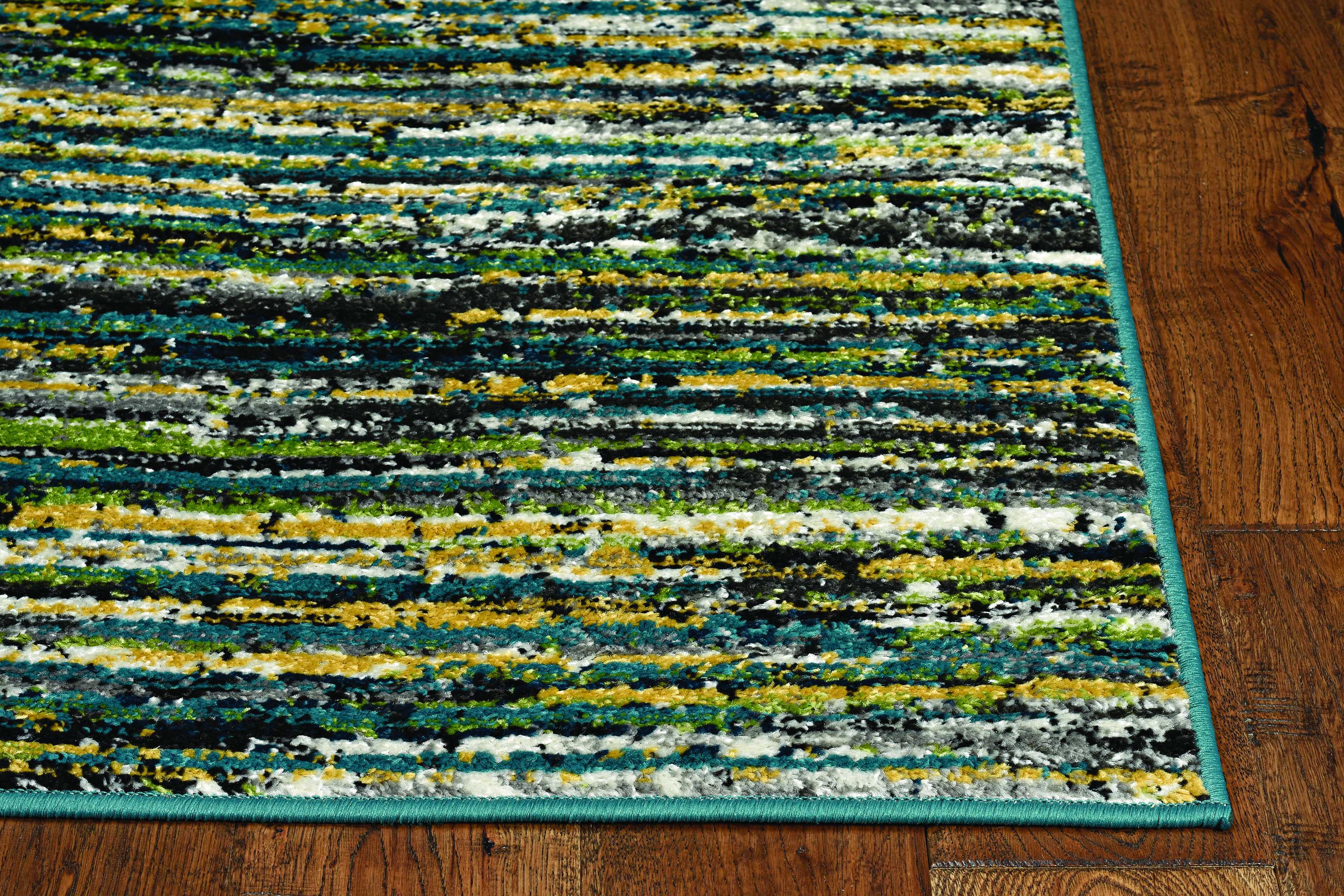 5' X 8' Grey Or Green Abstract Area Rug