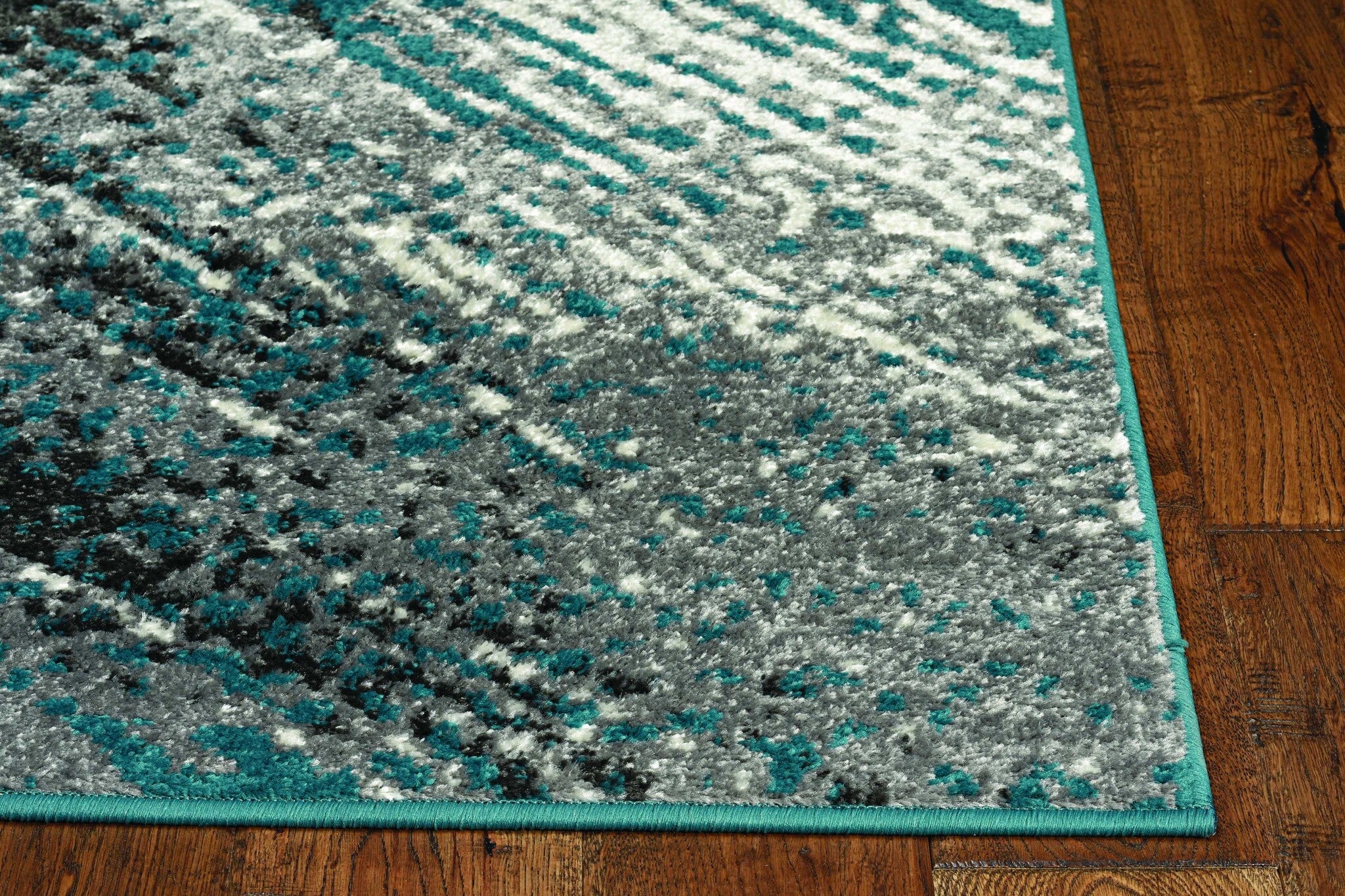 9' X 13' Grey Or Blue Abstract Design Indoor Area Rug