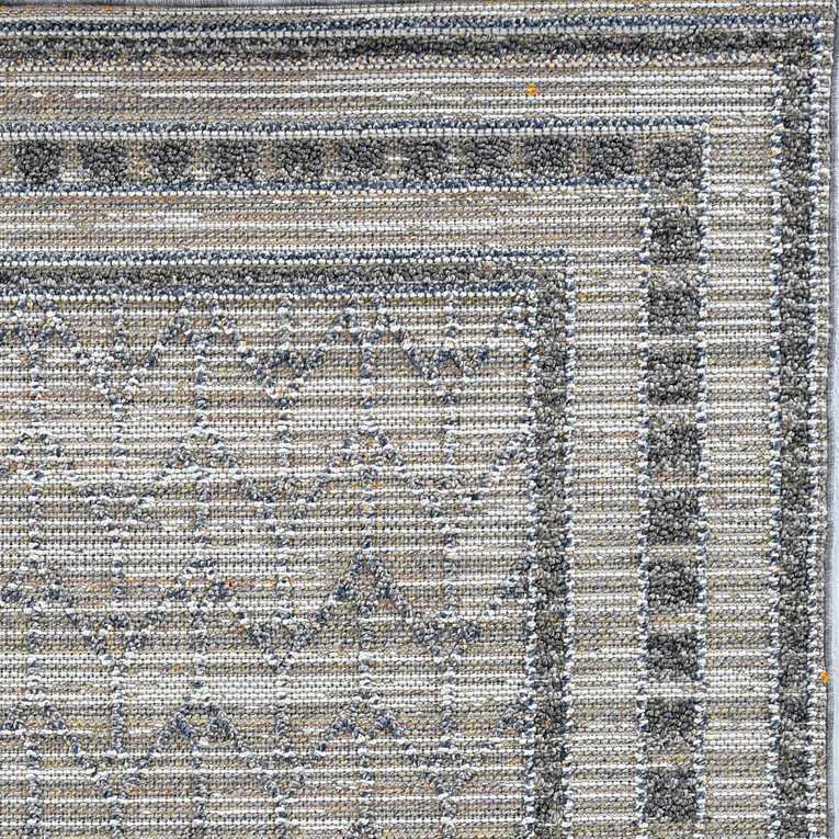 116 X 152 Grey Polypropylene Rug