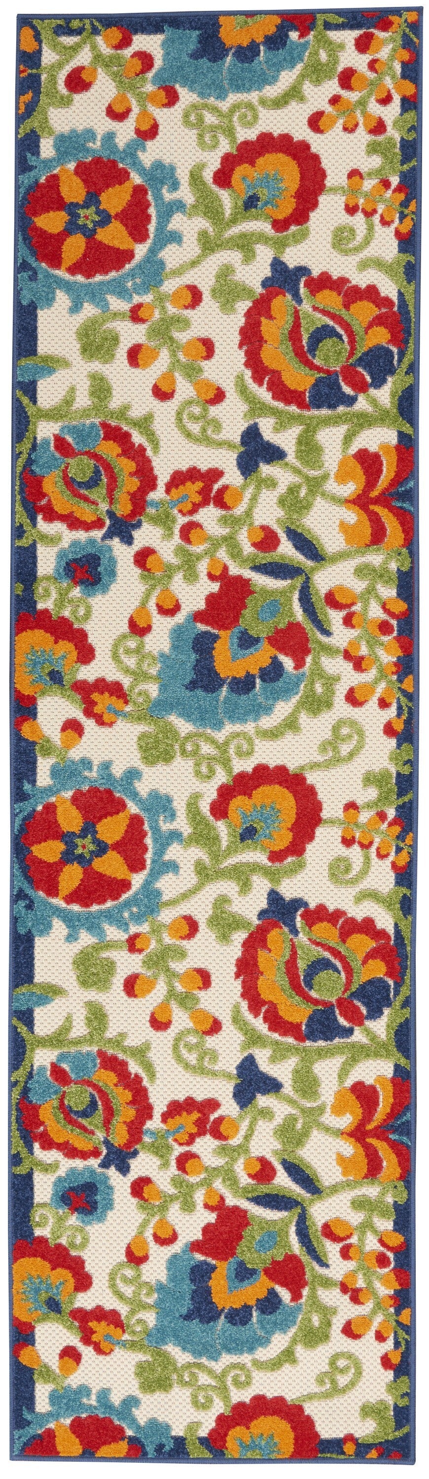 2' X 6' Mediterra Indoor Outdoor Runner Rug