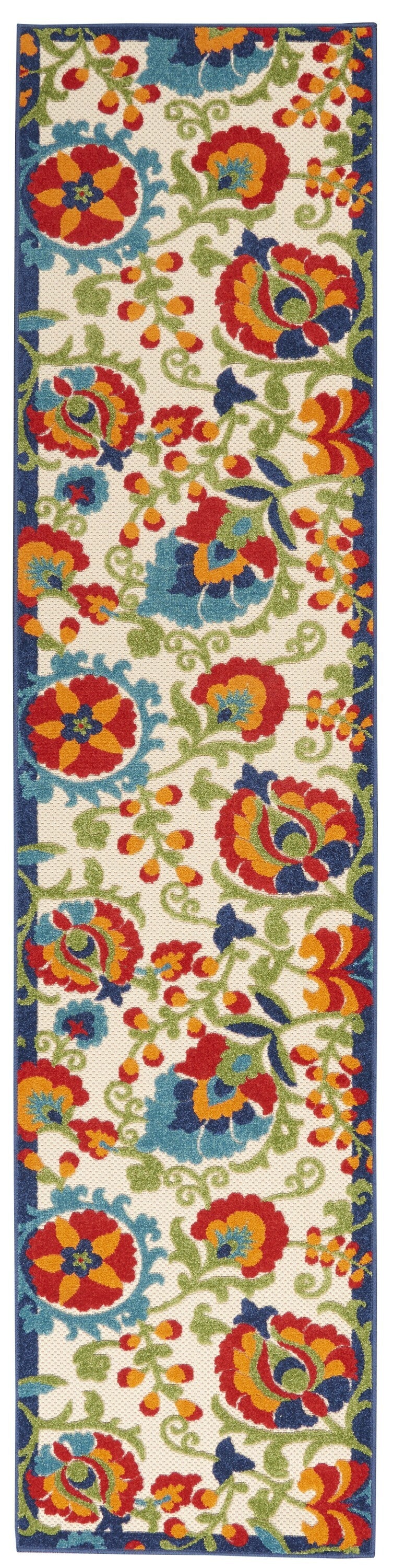 2' X 10' Mediterra Indoor Outdoor Runner Rug