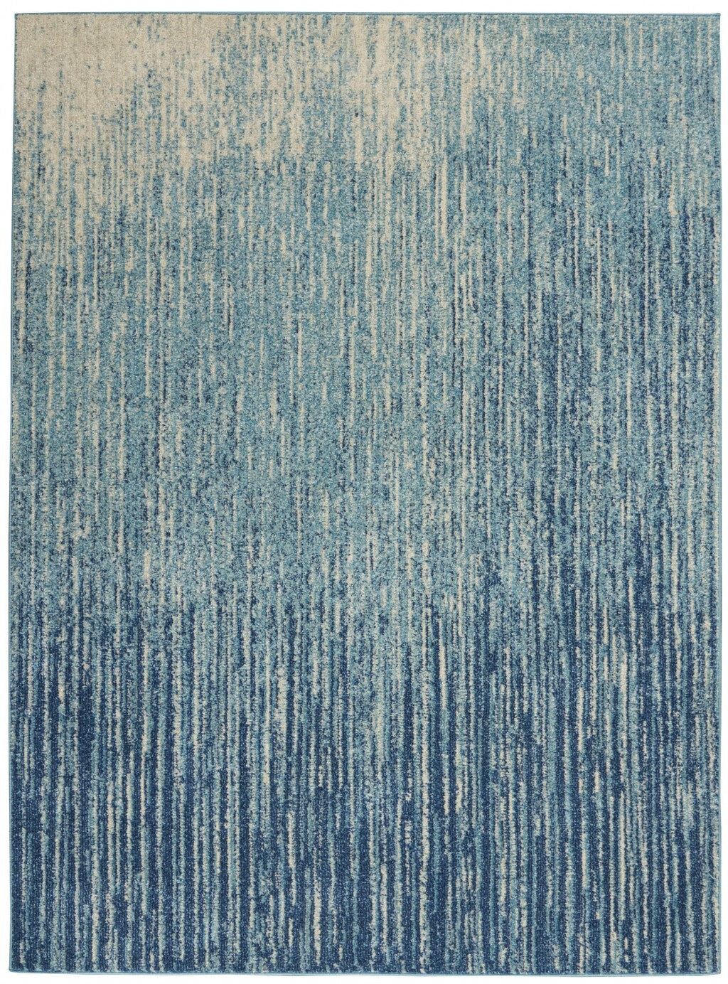 5' X 7' Navy And Light Blue Abstract Area Rug