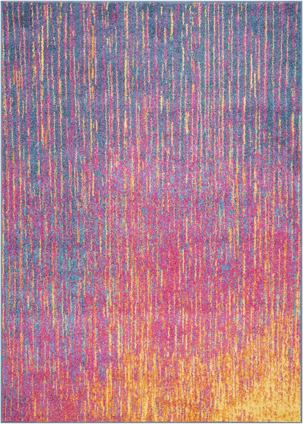 4' X 6' Rainbow Abstract Striations Area Rug