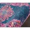 2' X 6' Blue And Pink Medallion Runner Rug