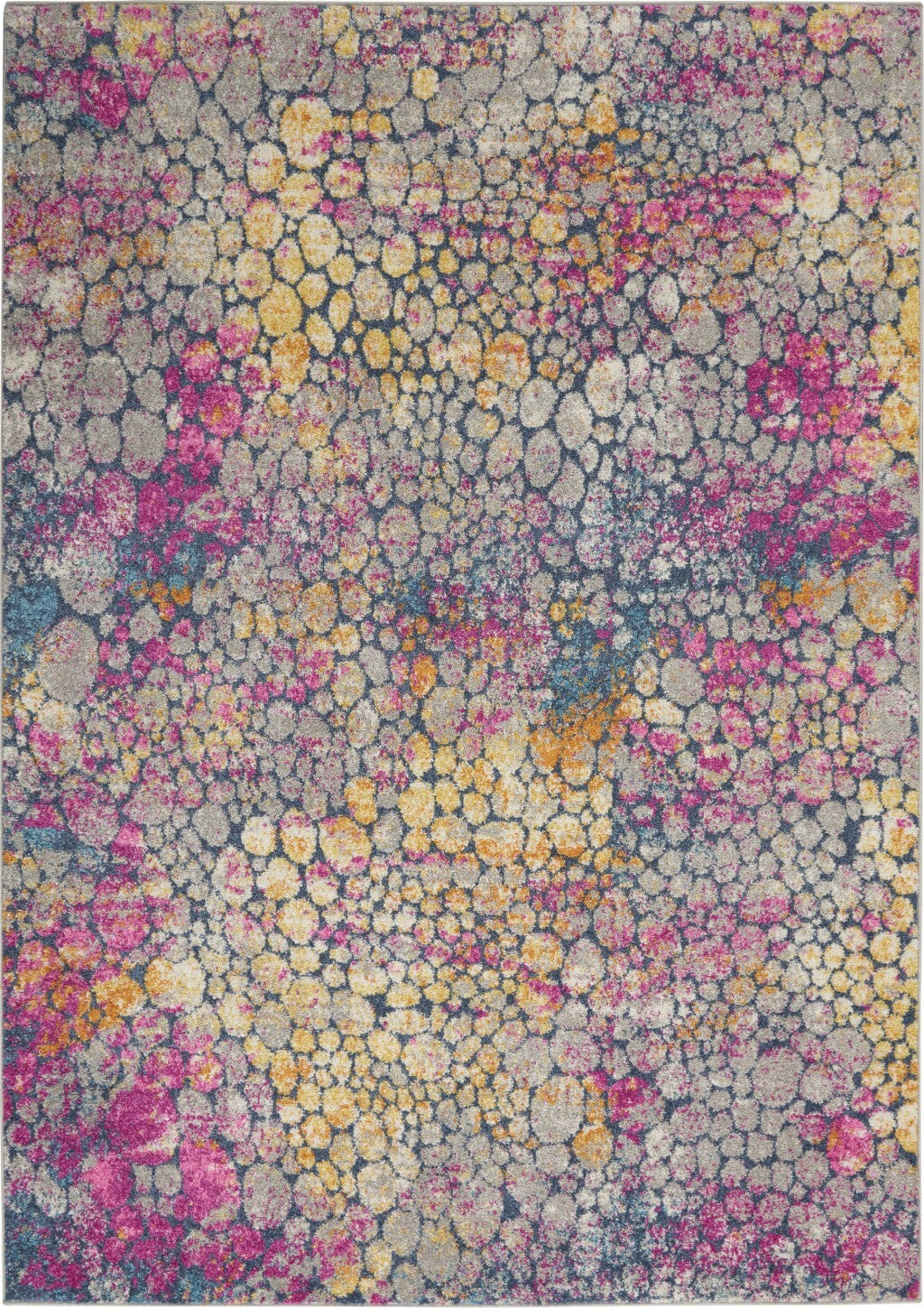 5' X 7' Yellow And Pink Coral Reef Area Rug