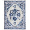 4' X 6' Ivory And Blue Persian Medallion Area Rug