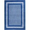 4' X 6' Navy And Ivory Geometric Area Rug