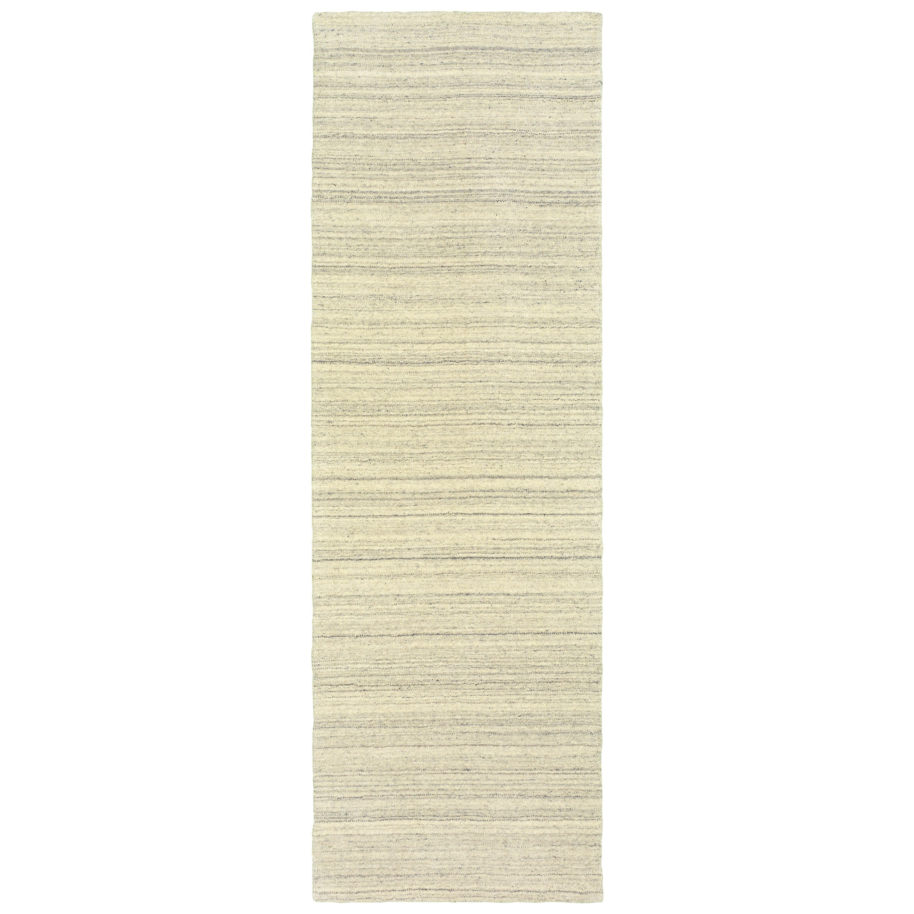 3' X 8' Two-Toned Beige And Grayrunner Rug