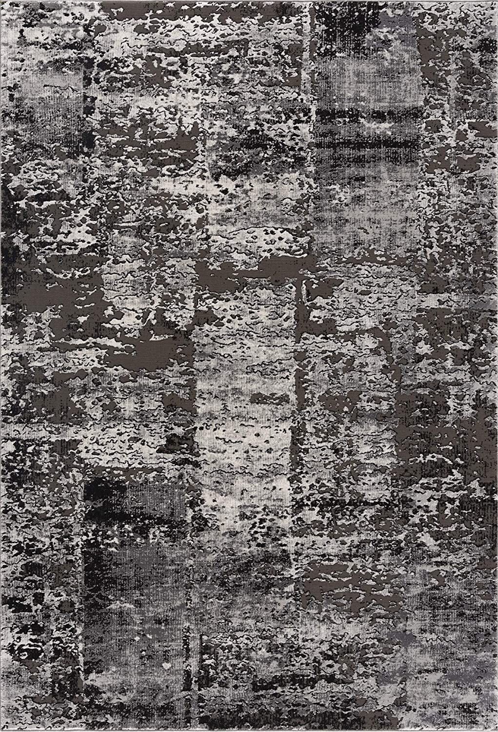 4' X 6' Gray Modern Abstract Area Rug