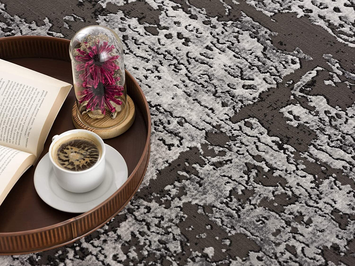 4' X 6' Gray Modern Abstract Area Rug