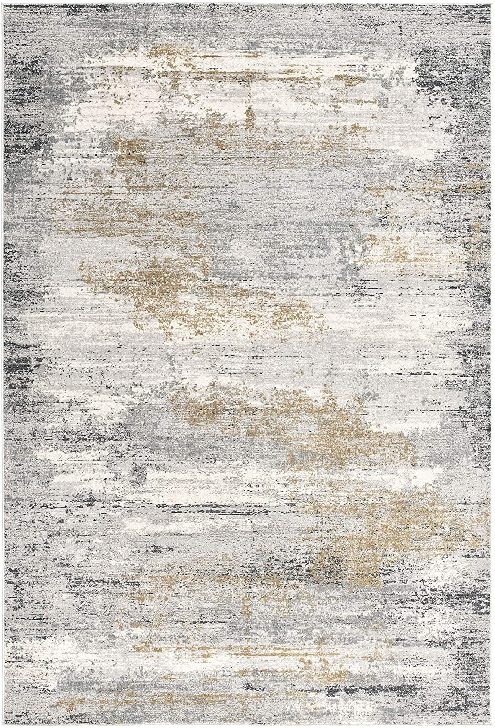 5' X 8' Gray Mod Distressed Strokes Area Rug