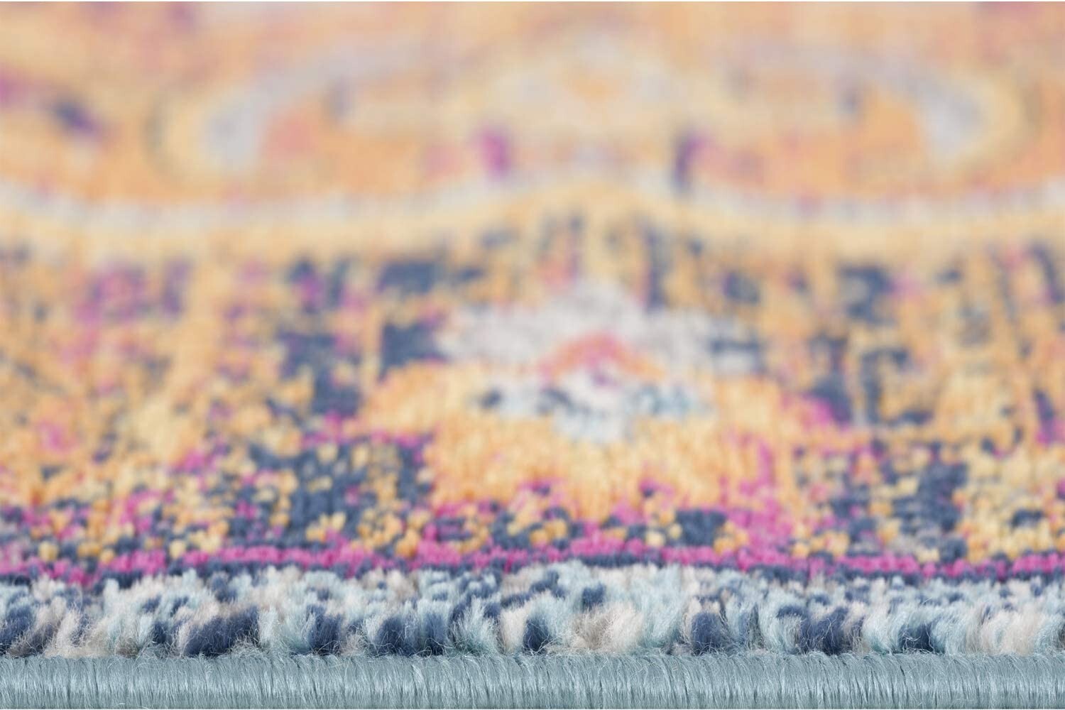 7' X 10' Rustic Orange Medallion Area Rug