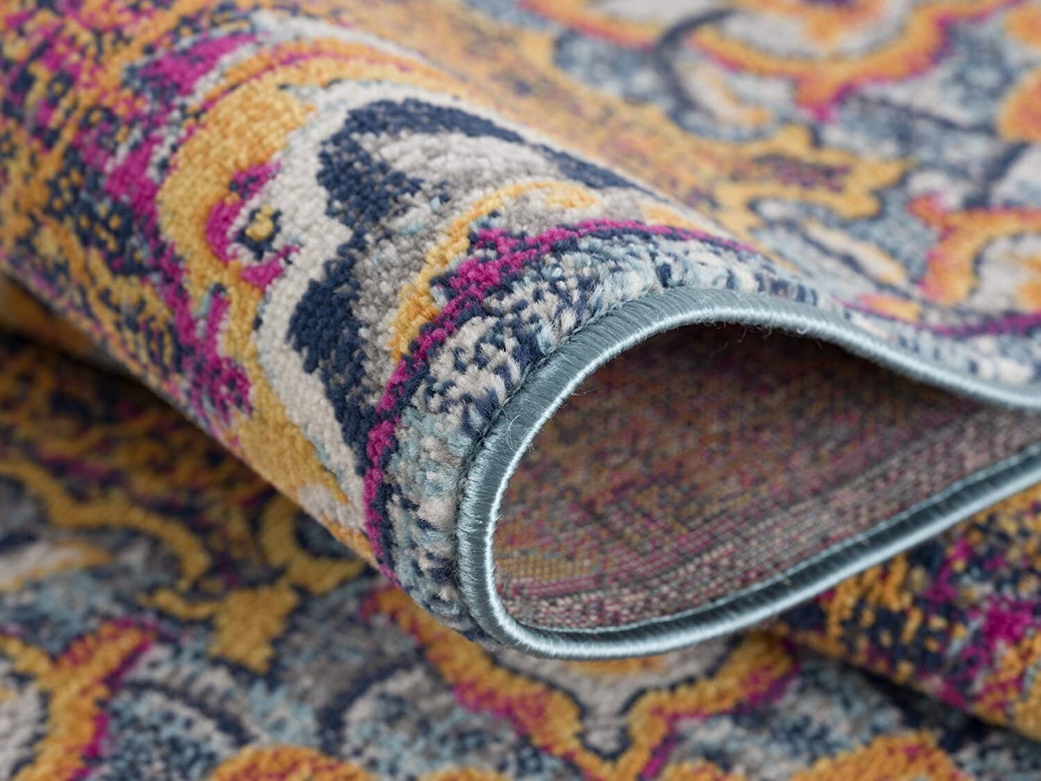 7' X 10' Rustic Orange Medallion Area Rug