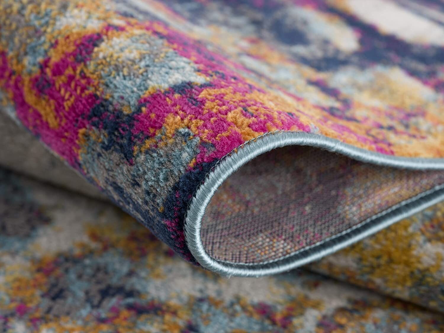 7' X 10' Multicolored Abstract Painting Area Rug