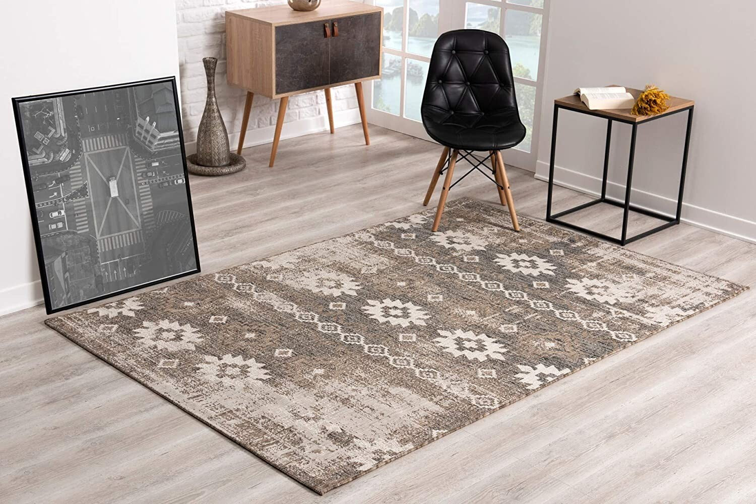 3' X 10' Beige Boho Chic Runner Rug