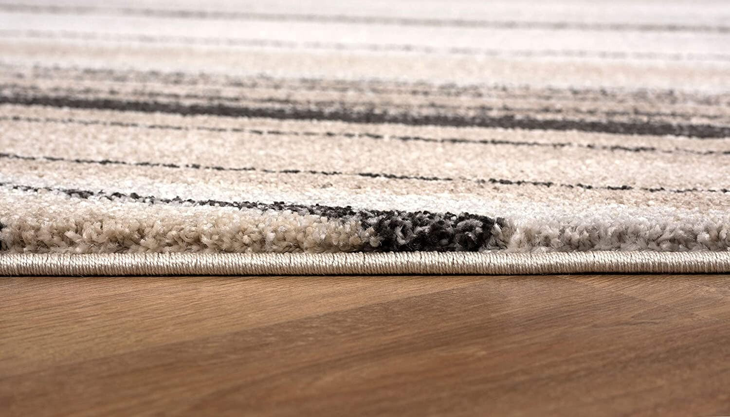 7' x 10' Cream and Tan Abstract Marble Area Rug