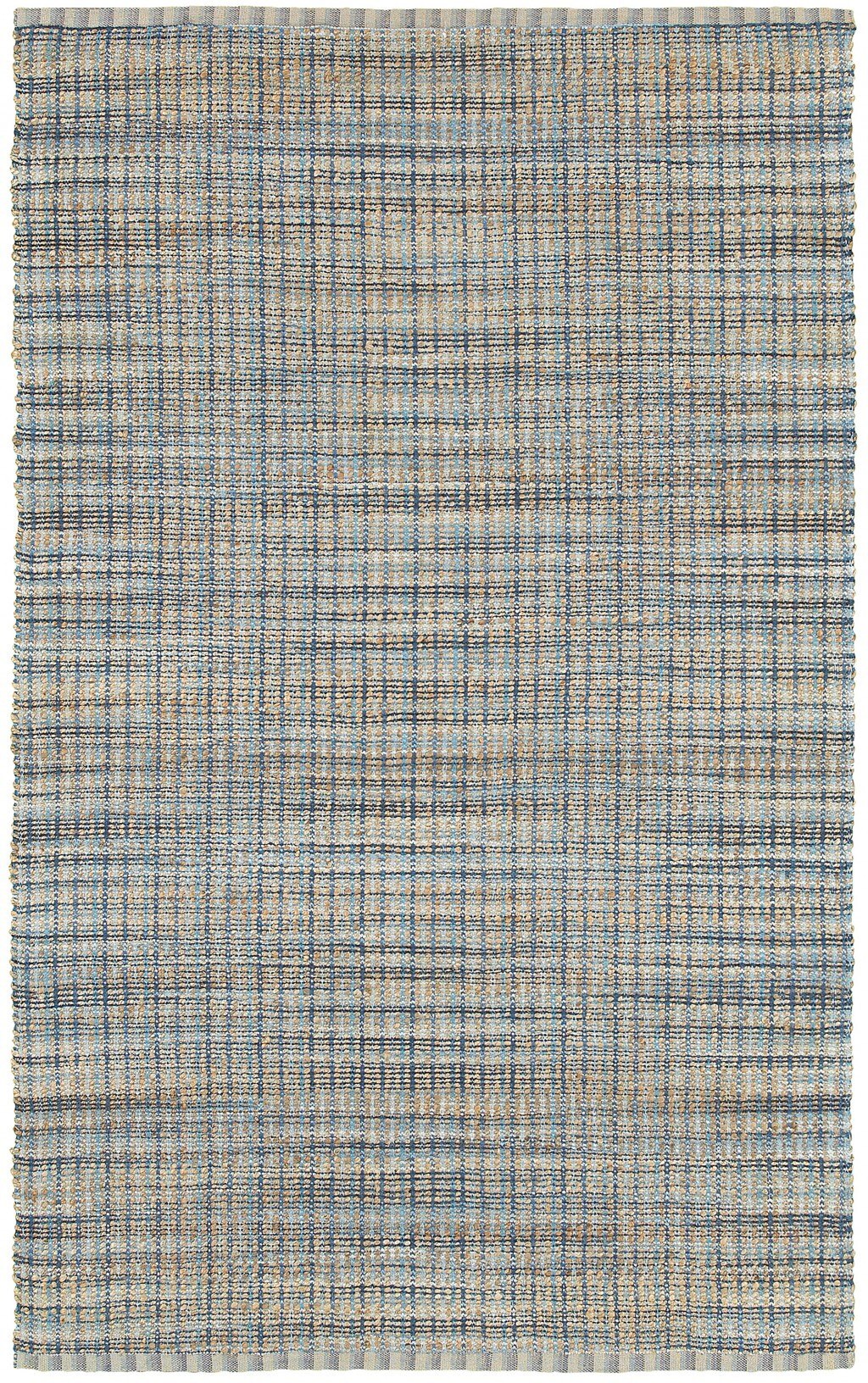 5' x 8' Navy and Natural Interwoven Area Rug