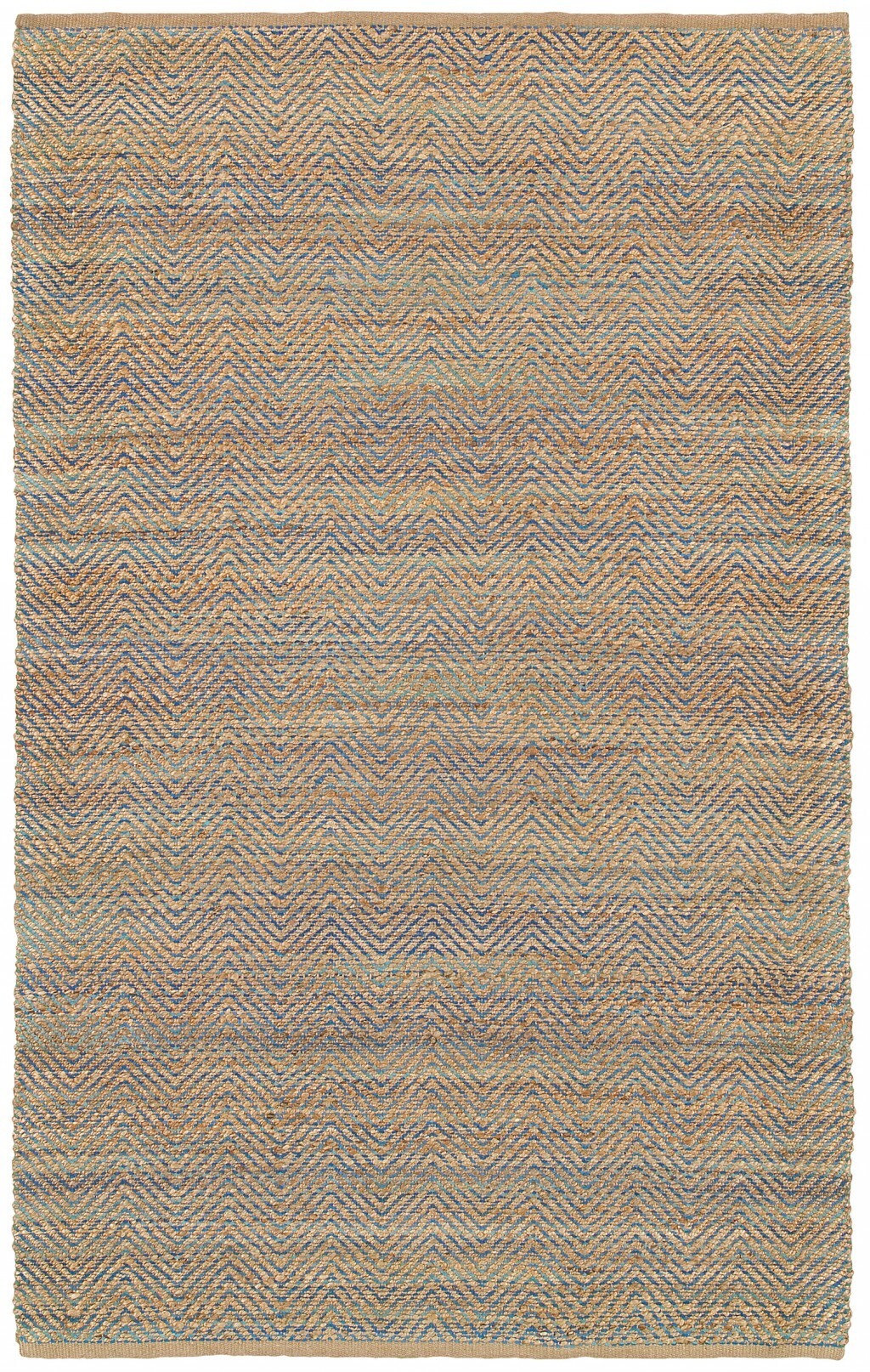 8' x 10' Tan and Navy Boho Chic Area Rug