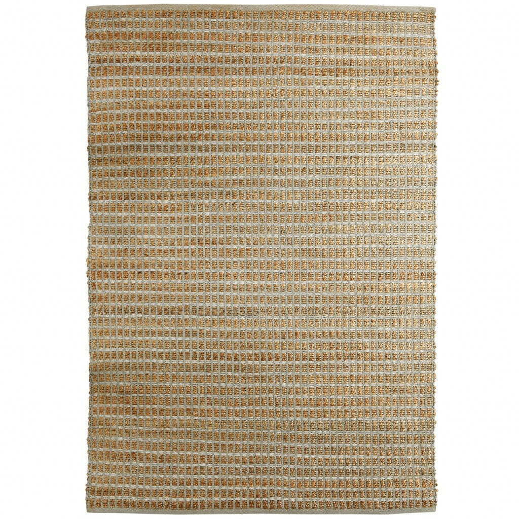 8' x 10' Gray Grid Farmhouse Area Rug