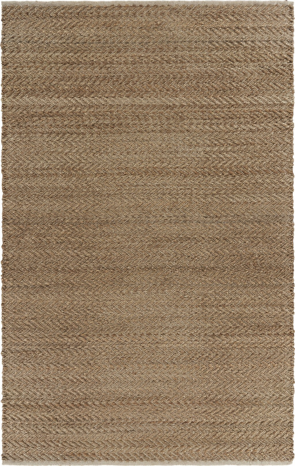 8' x 10' Natural Toned Chevron Pattern Area Rug