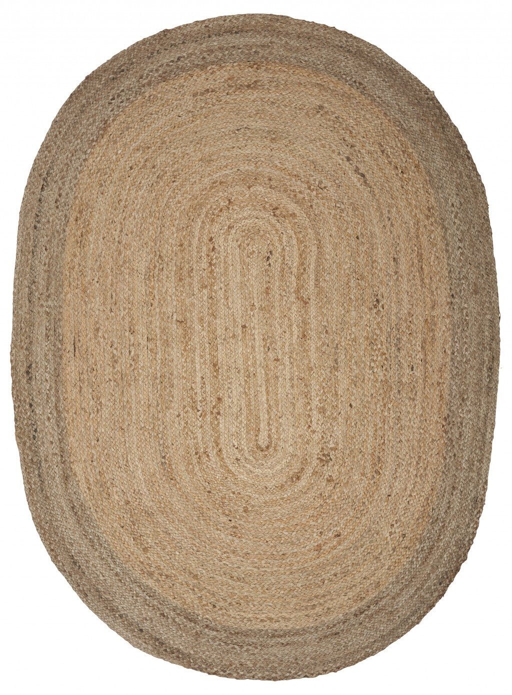 9' Natural Toned Oval Shaped Area Rug