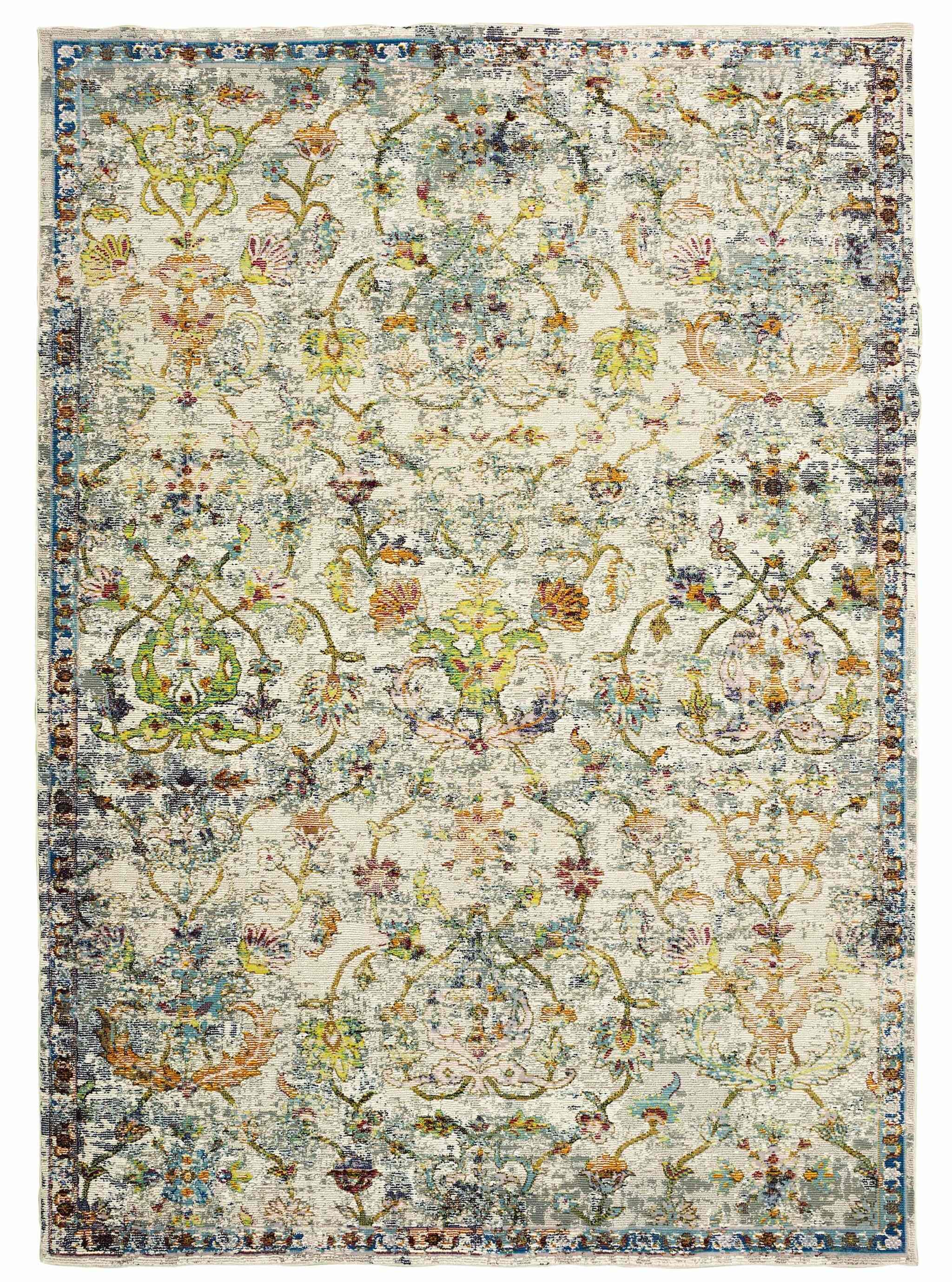 5' x 8' Beige Abstract Garden Area Rug