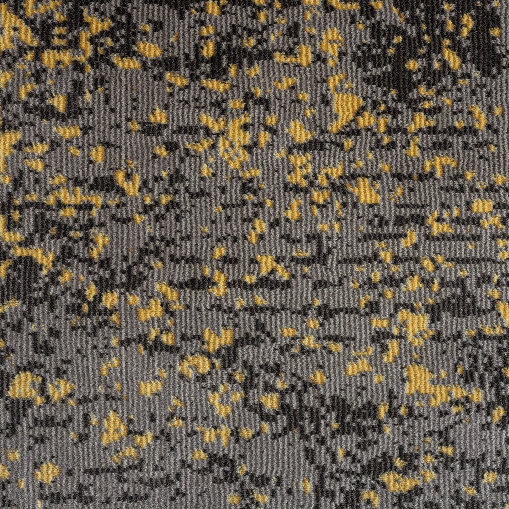 5' x 8' Gray and Yellow Abstract Sprinkle Area Rug