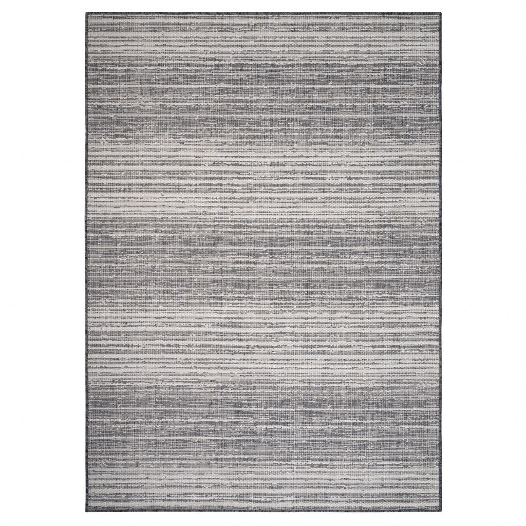 5' x 7' Gray Gradient Indoor Outdoor Area Rug