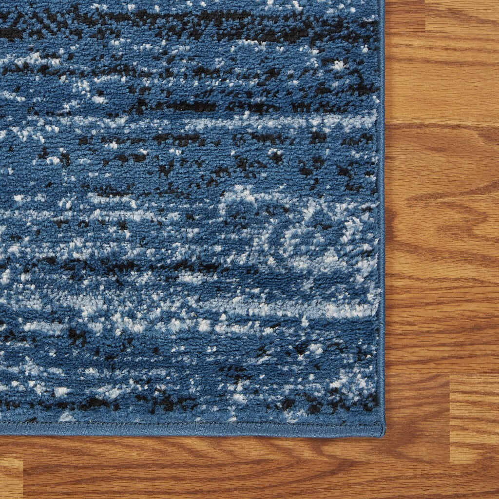 5' x 7' Blue Abstract Ocean Area Rug