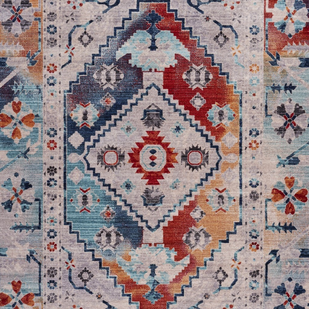 5' x 8' Multicolored Boho Chic Area Rug