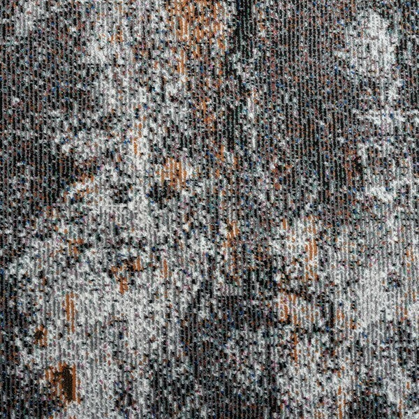 5' x 8' Gray And Orange Storm Area Rug