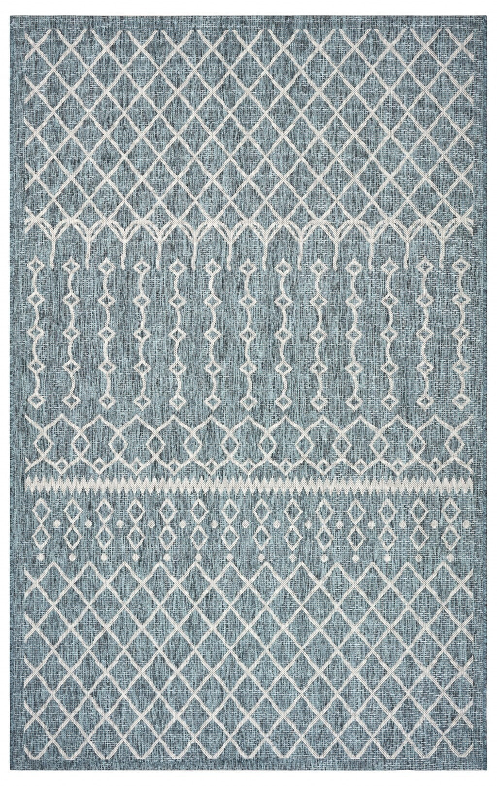 8' x 10' Blue Array Indoor Outdoor Area Rug