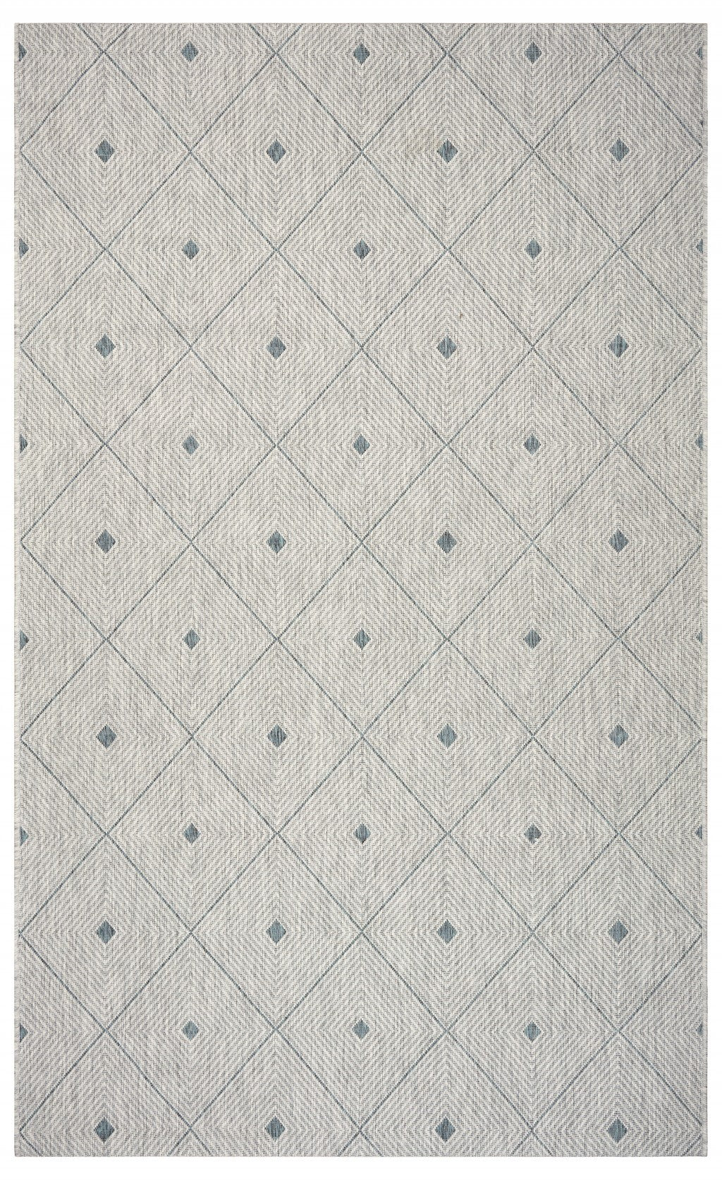 5' x 8' Blue Diamonds Indoor Outdoor Area Rug