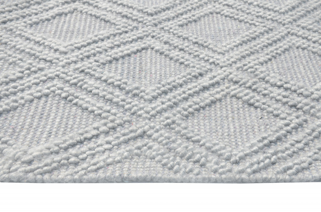 6' x 9' Gray Diamond Lattice Modern Area Rug