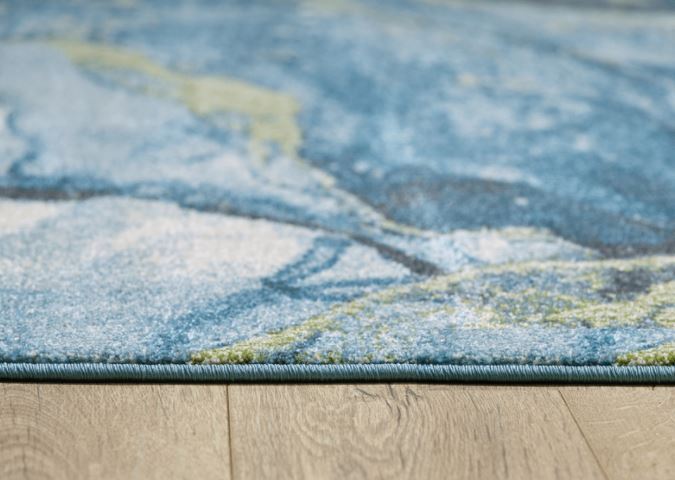 5' x 8' Blue Sage Abstract Stone Modern Area Rug