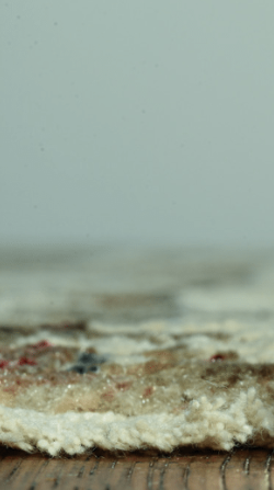 4' x 6' Ivory Khaki Distressed Plaid Area Rug