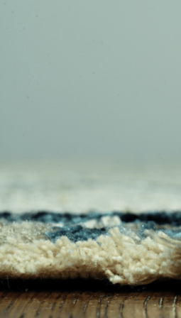 4' x 6' Blue Ivory Abstract Striped Area Rug