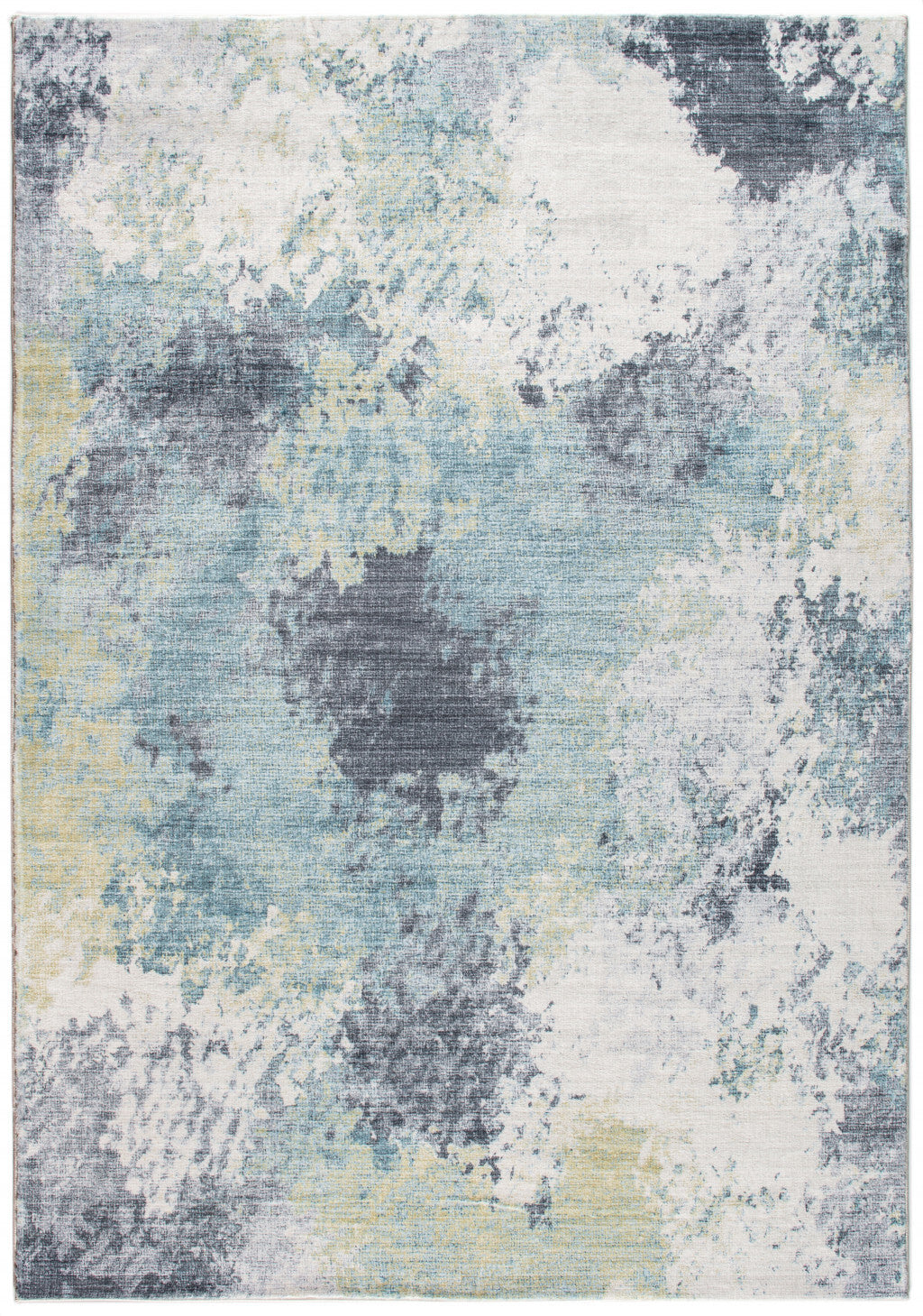 5' x 8' Blue Yellow Abstract Sky Area Rug