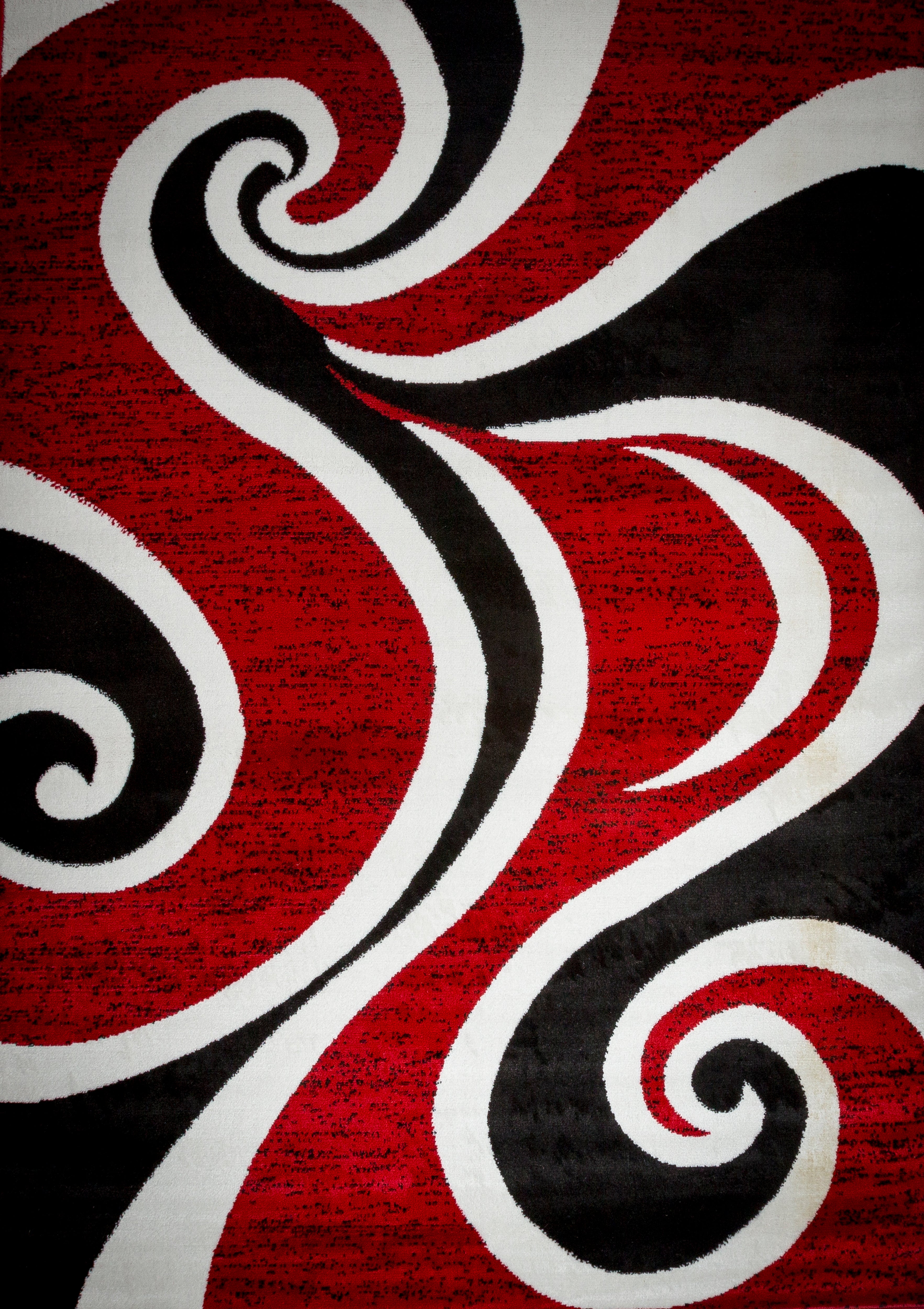 Mckenzie Red/Black/White Area Rug 5 ft. by 7 ft.