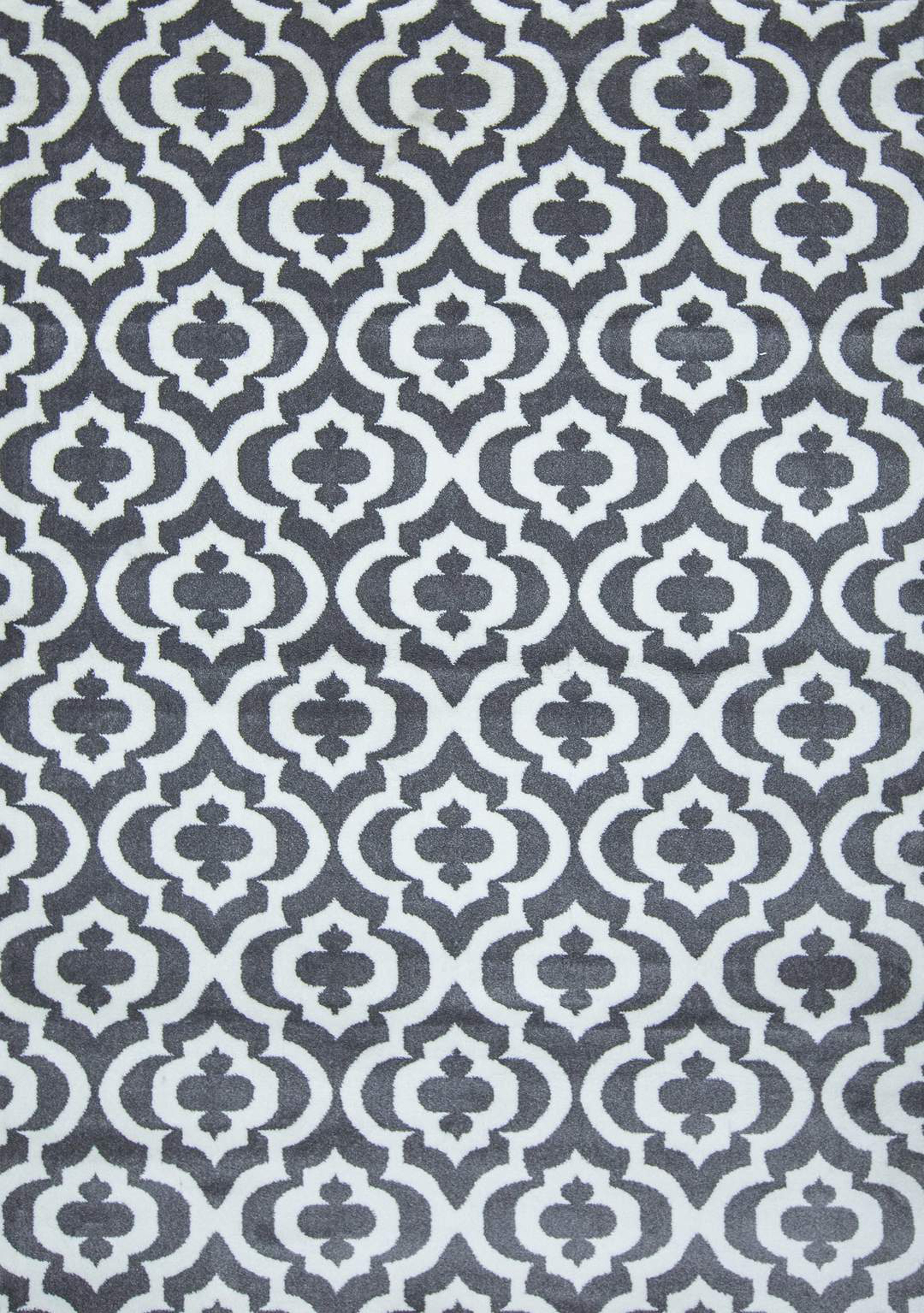 Mirror Rehash Gray/White Area Rug 5 ft. by 7 ft.