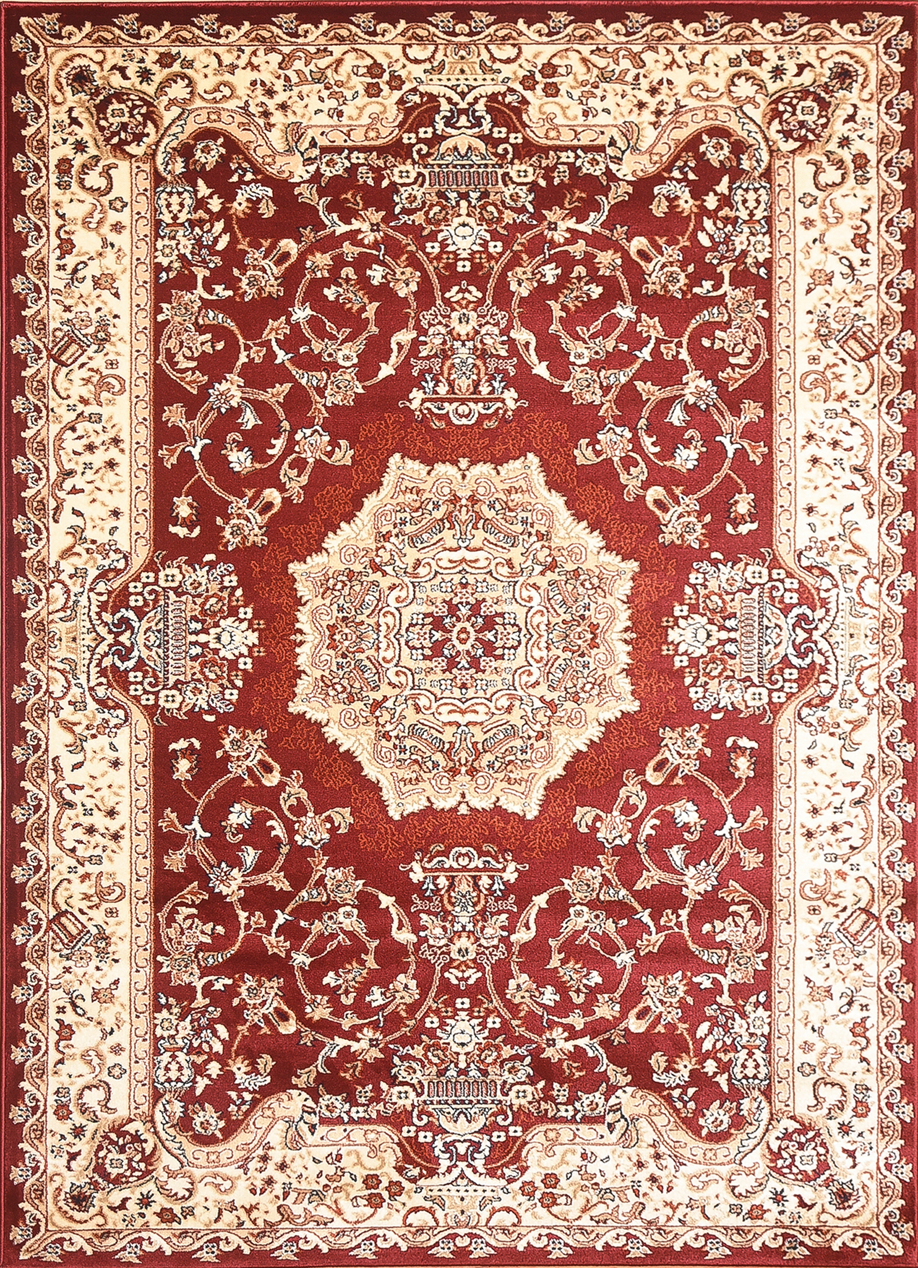 Msrugs Traditional Oriental Medallion Red Beige Area Rug Persian Style Rug 200