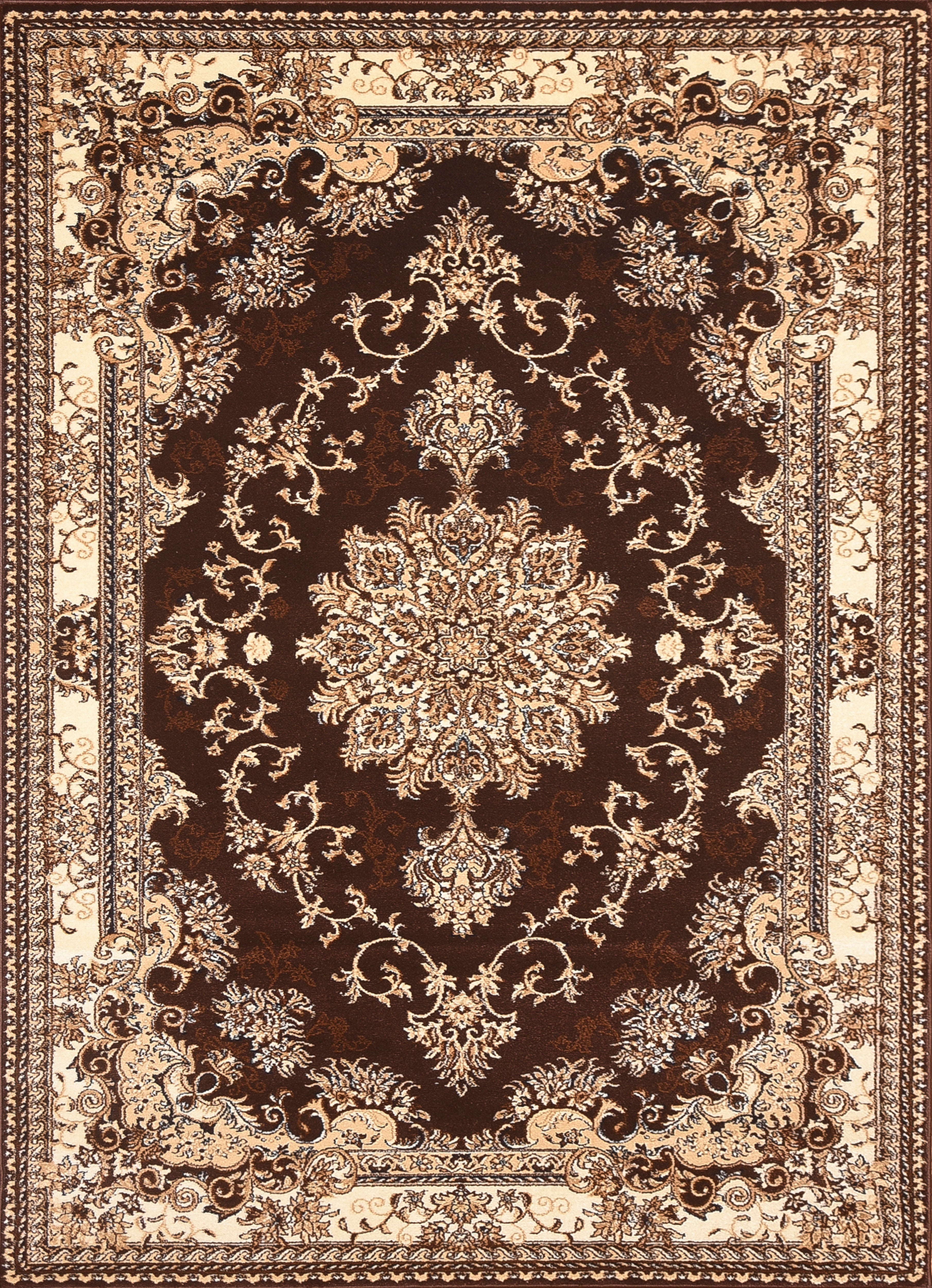 Msrugs Traditional Oriental Medallion Brown Beige Area Rug Persian Style Rug 250